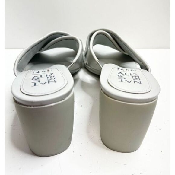 Naturalizer Sandals Size 12 Gray Genn-Rhythm Criss Cross Open Toe Block Heel - Picture 5 of 8